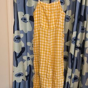 Yellow Gingham Playful Jumpsuit